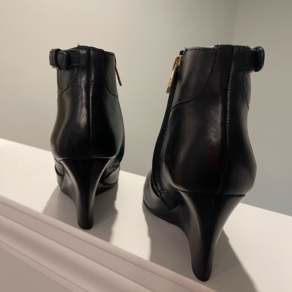Tory Burch Black Wedge Booties (W7.5) - Picture 2 of 7